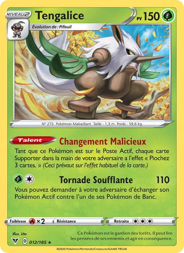 Carte Pokémon Tengalice de l'extension Voltage Éclatant