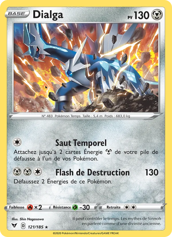 Carte Pokémon Dialga de l'extension Voltage Éclatant
