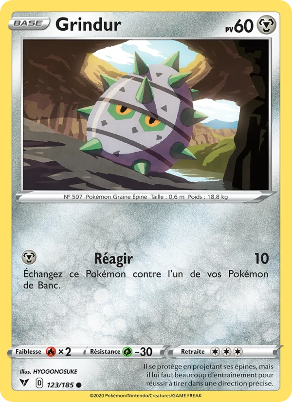 Carte Pokémon Grindur de l'extension Voltage Éclatant