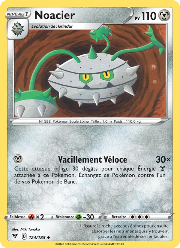 Carte Pokémon Noacier de l'extension Voltage Éclatant