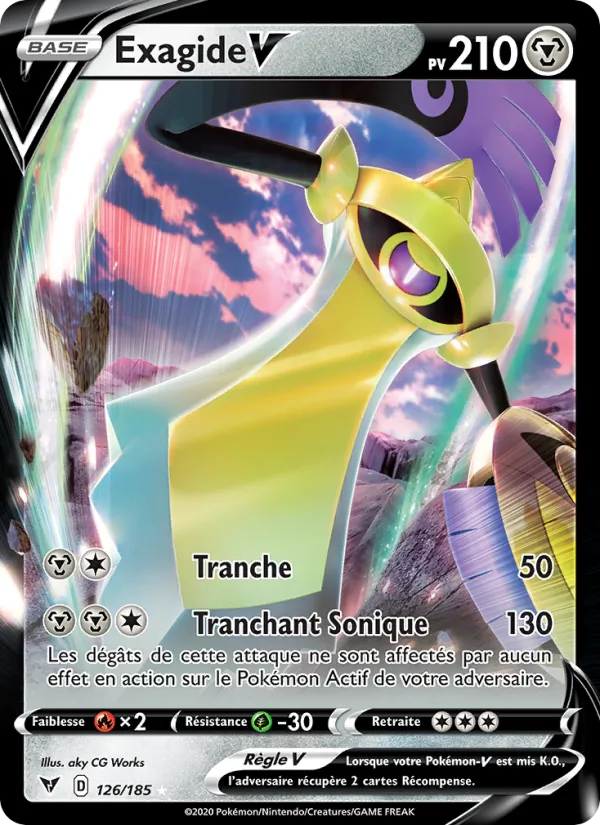 Carte Pokémon Exagide V de l'extension Voltage Éclatant