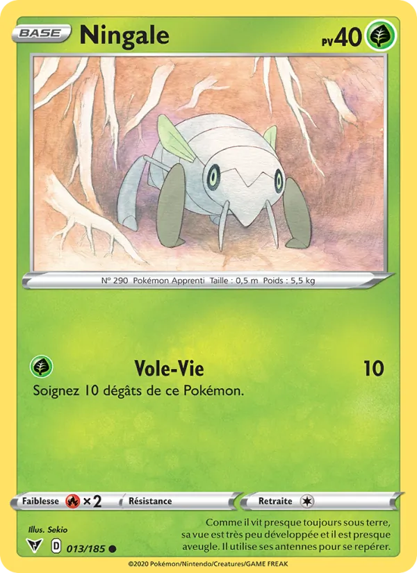 Carte Pokémon Ningale de l'extension Voltage Éclatant