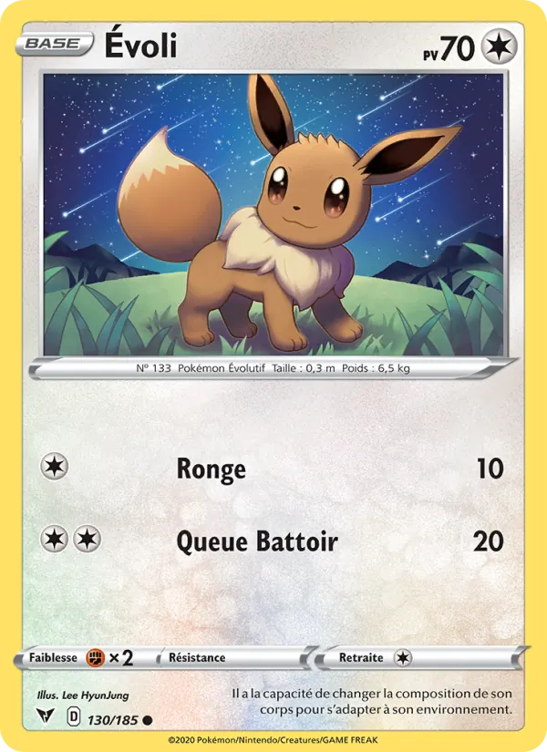Carte Pokémon Évoli de l'extension Voltage Éclatant