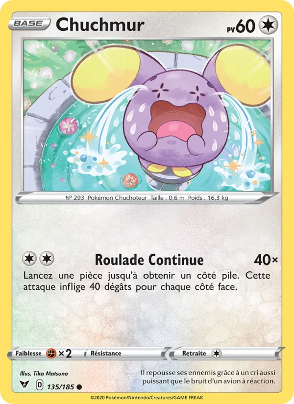 Carte Pokémon Chuchmur de l'extension Voltage Éclatant