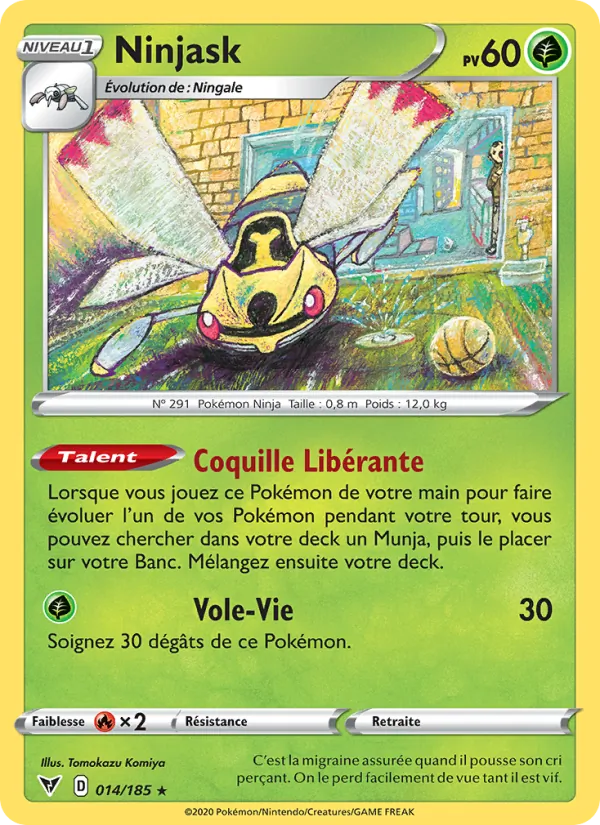 Carte Pokémon Ninjask de l'extension Voltage Éclatant