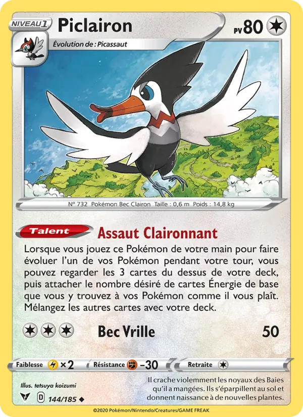 Carte Pokémon Piclairon de l'extension Voltage Éclatant