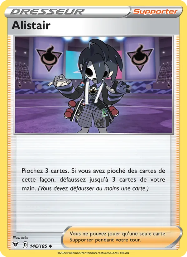 Carte Pokémon Alistair de l'extension Voltage Éclatant