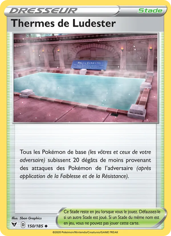 Carte Pokémon Thermes de Ludester de l'extension Voltage Éclatant