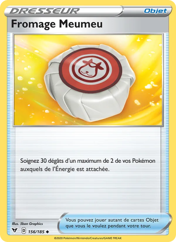 Carte Pokémon Fromage Meumeu de l'extension Voltage Éclatant