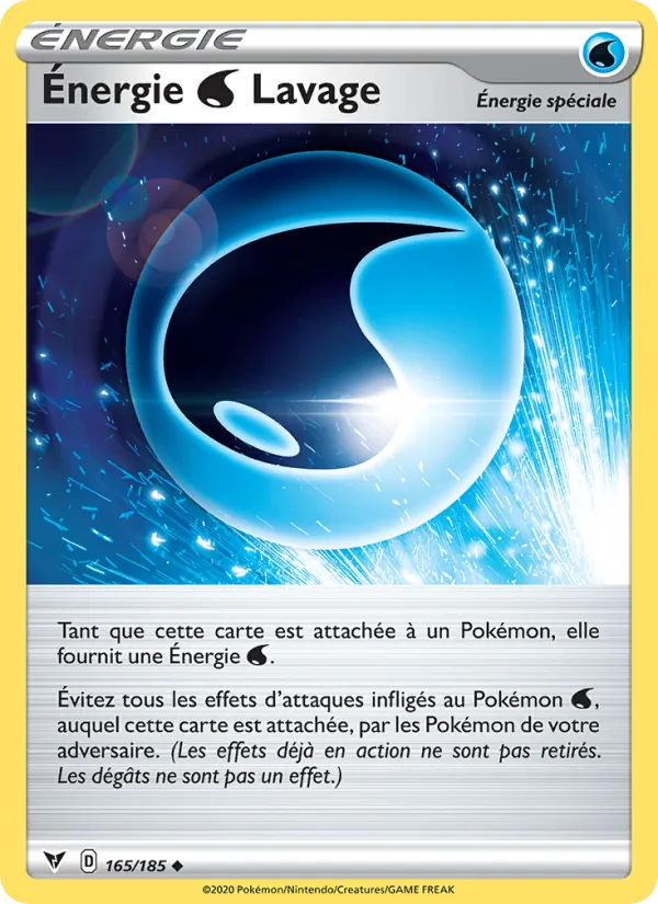 Carte Pokémon Énergie Water Lavage de l'extension Voltage Éclatant