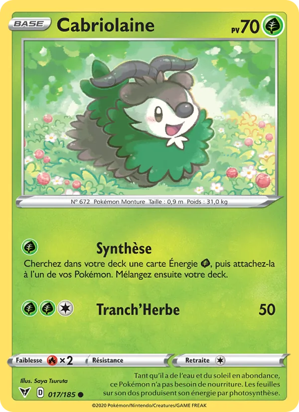 Carte Pokémon Cabriolaine de l'extension Voltage Éclatant