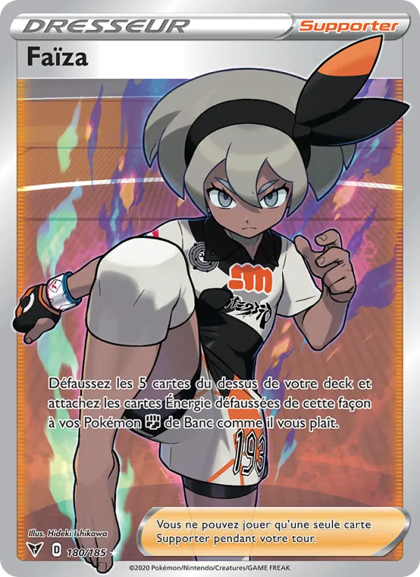 Carte Pokémon Faïza de l'extension Voltage Éclatant