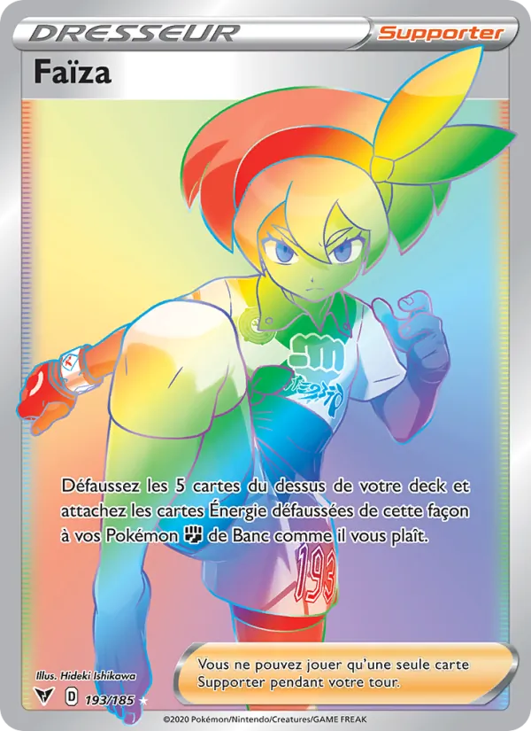 Carte Pokémon Faïza de l'extension Voltage Éclatant