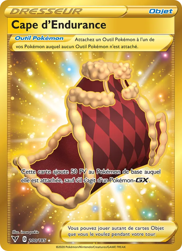 Carte Pokémon Cape d'Endurance de l'extension Voltage Éclatant