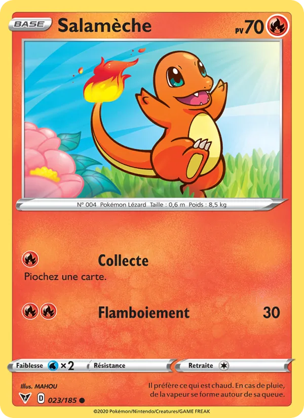 Carte Pokémon Salamèche de l'extension Voltage Éclatant