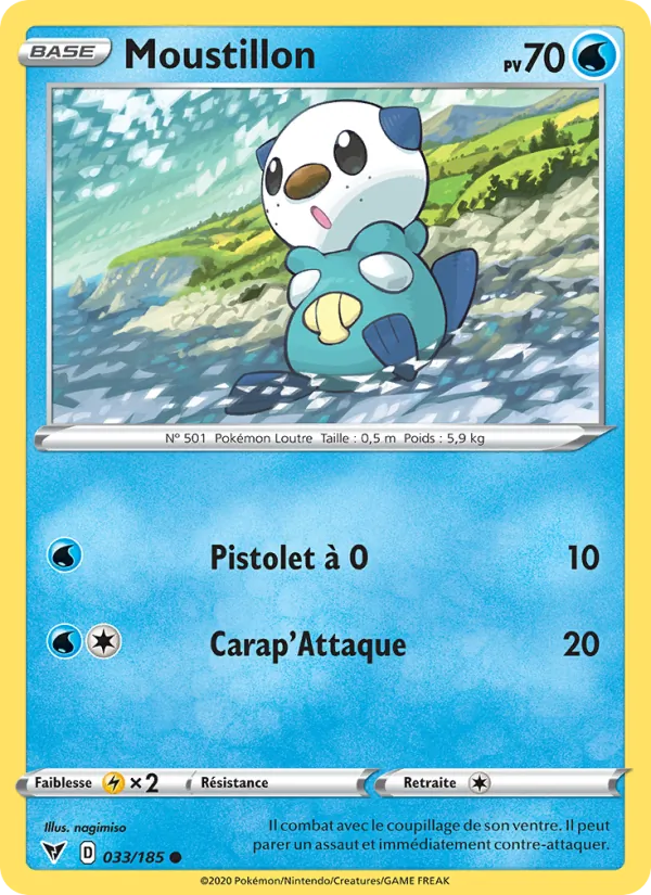 Carte Pokémon Moustillon de l'extension Voltage Éclatant