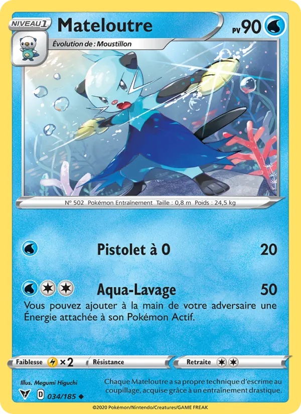 Carte Pokémon Mateloutre de l'extension Voltage Éclatant