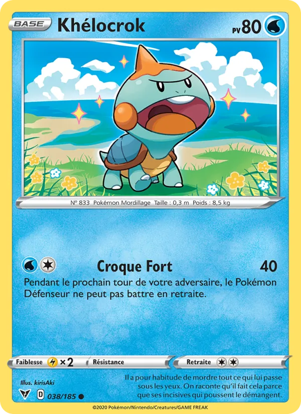 Carte Pokémon Khélocrok de l'extension Voltage Éclatant