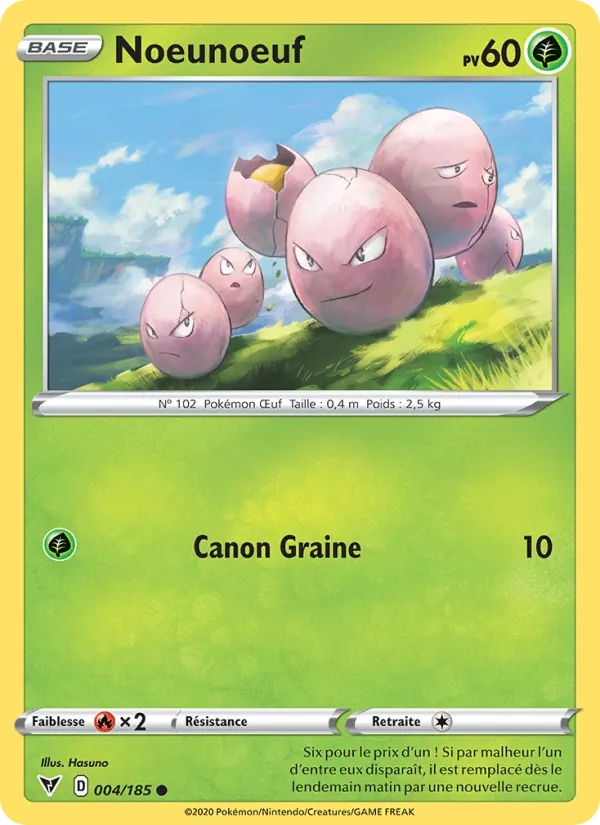 Carte Pokémon Noeunoeuf de l'extension Voltage Éclatant