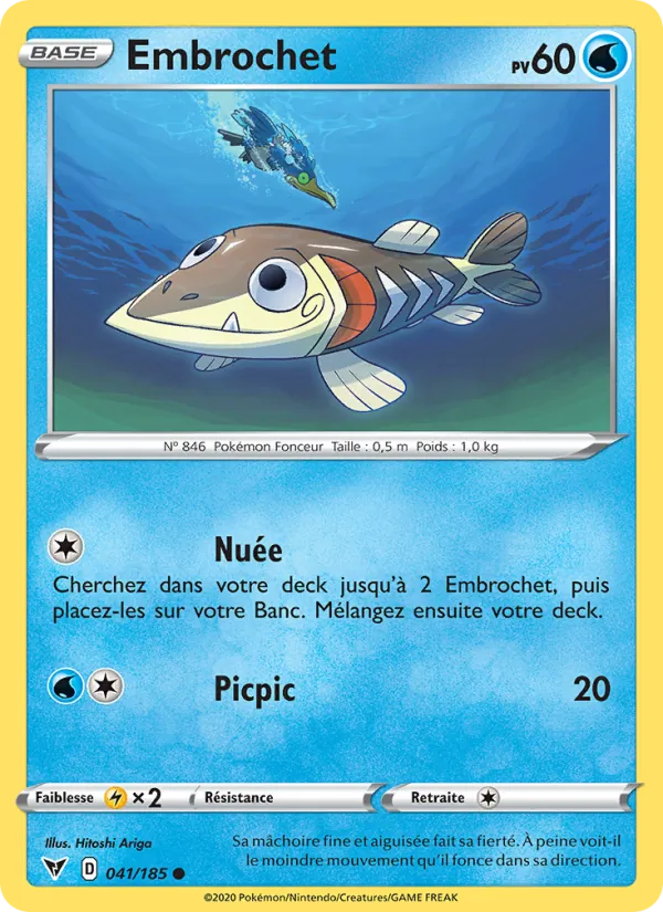 Carte Pokémon Embrochet de l'extension Voltage Éclatant
