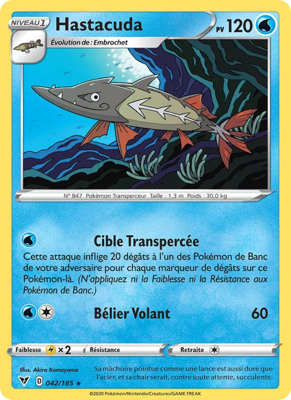 Carte Pokémon Hastacuda de l'extension Voltage Éclatant