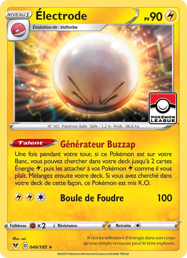 Carte Pokémon Électrode de l'extension Voltage Éclatant