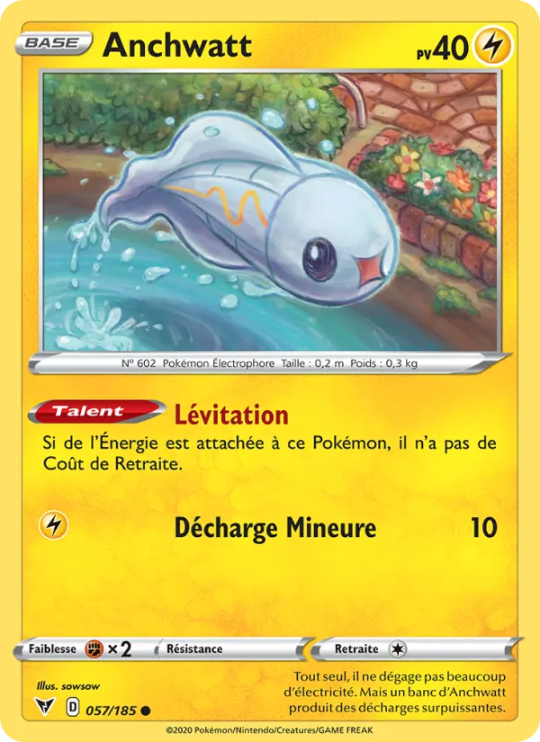 Carte Pokémon Anchwatt de l'extension Voltage Éclatant