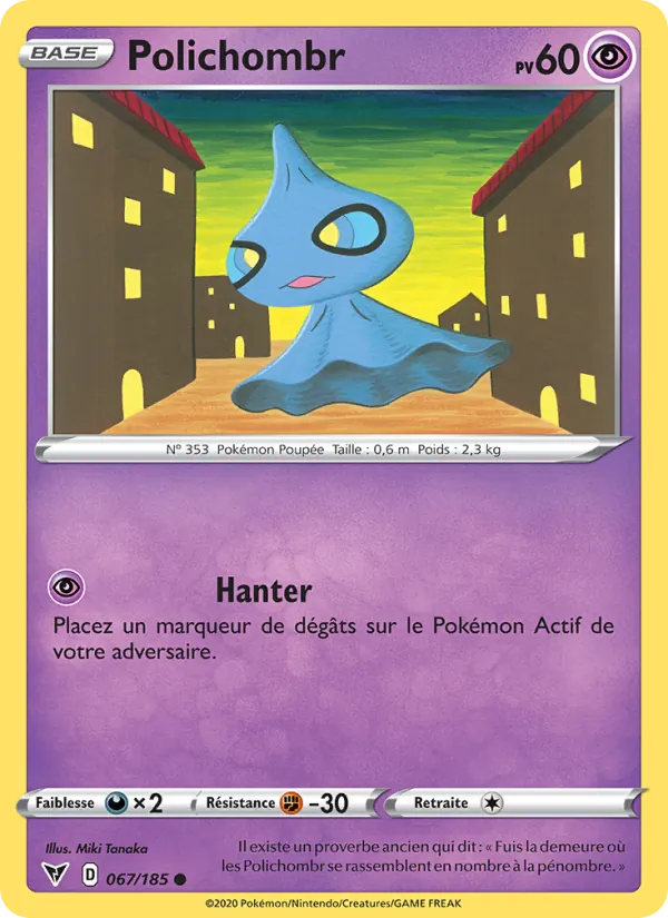 Carte Pokémon Polichombr de l'extension Voltage Éclatant