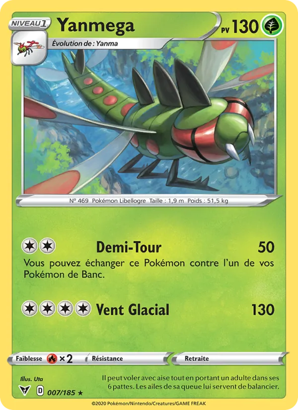 Carte Pokémon Yanmega de l'extension Voltage Éclatant