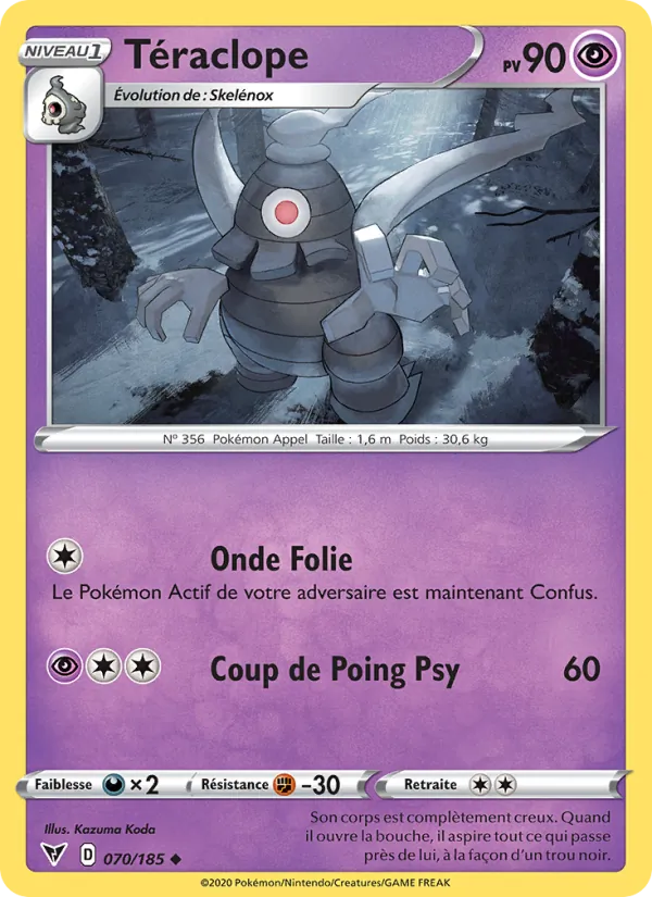 Carte Pokémon Téraclope de l'extension Voltage Éclatant