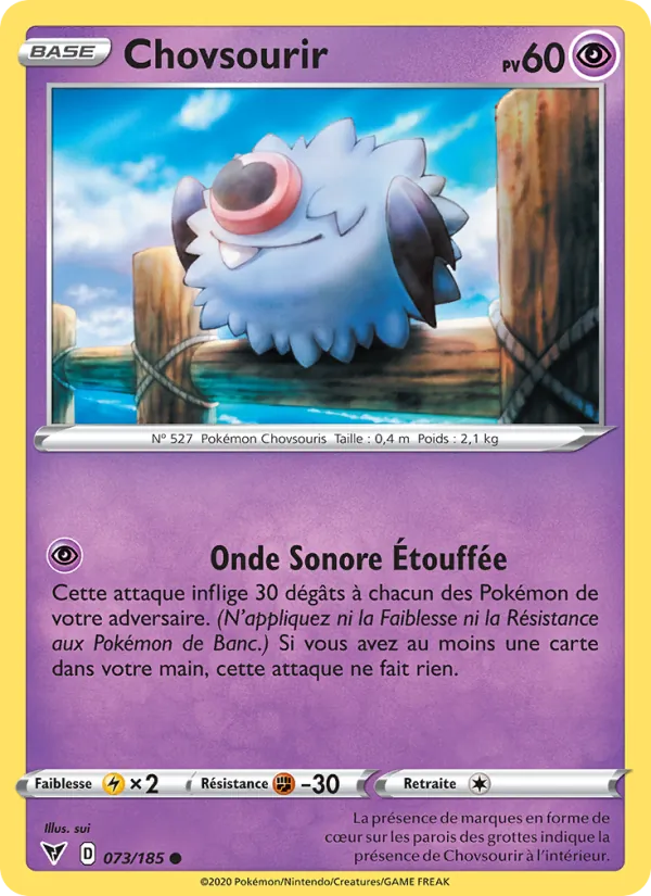 Carte Pokémon Chovsourir de l'extension Voltage Éclatant