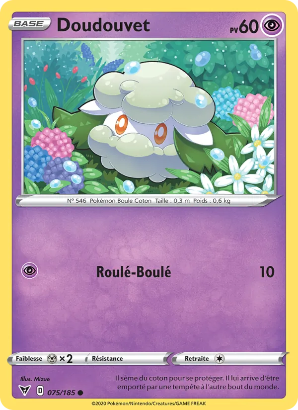 Carte Pokémon Doudouvet de l'extension Voltage Éclatant