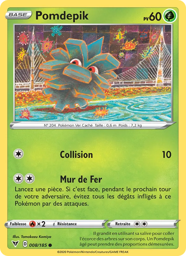 Carte Pokémon Pomdepik de l'extension Voltage Éclatant