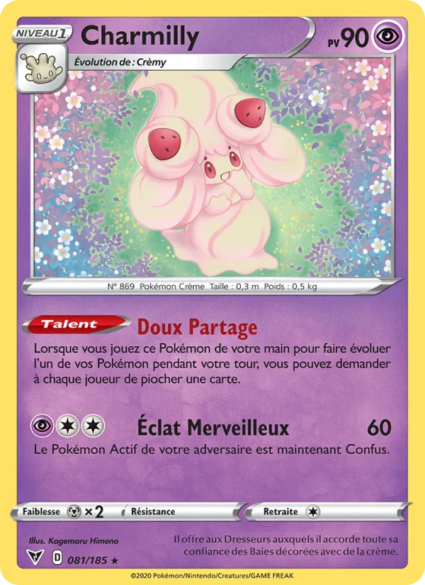 Carte Pokémon Charmilly de l'extension Voltage Éclatant
