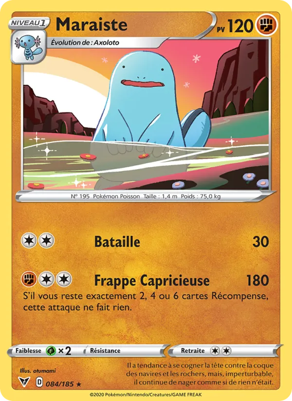 Carte Pokémon Maraiste de l'extension Voltage Éclatant
