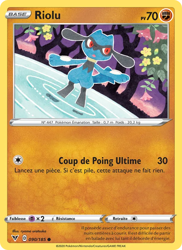 Carte Pokémon Riolu de l'extension Voltage Éclatant