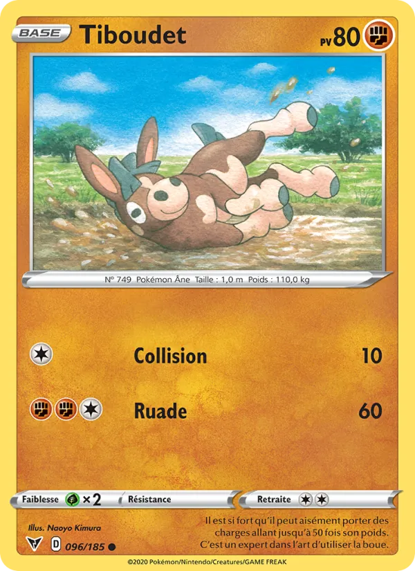 Carte Pokémon Tiboudet de l'extension Voltage Éclatant
