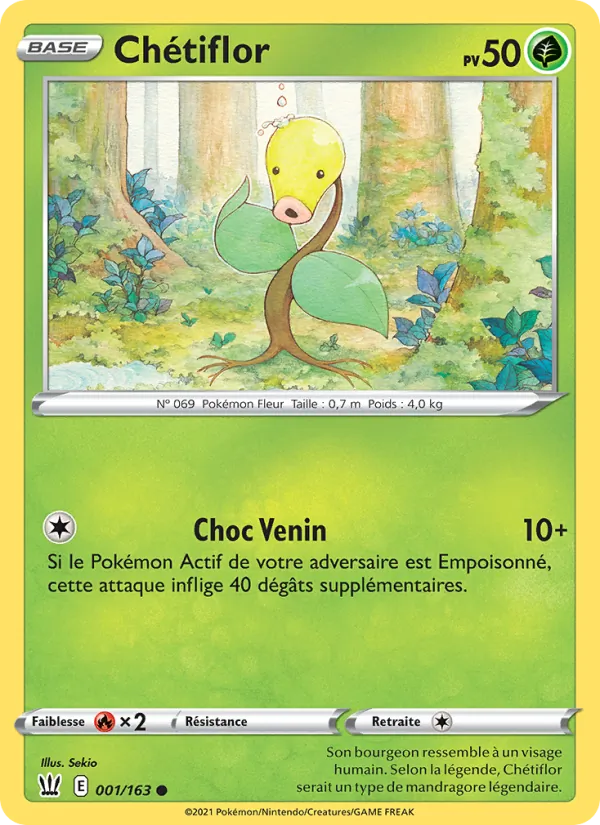 Carte Pokémon Chétiflor de l'extension Styles de combat