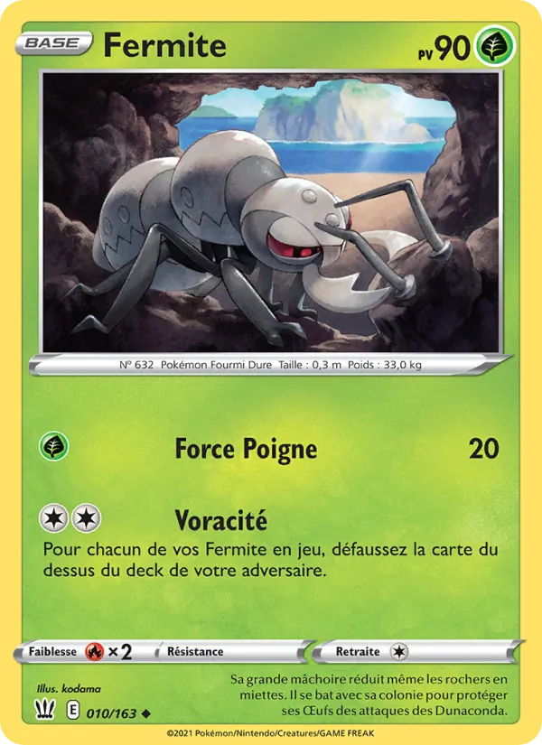 Carte Pokémon Fermite de l'extension Styles de combat
