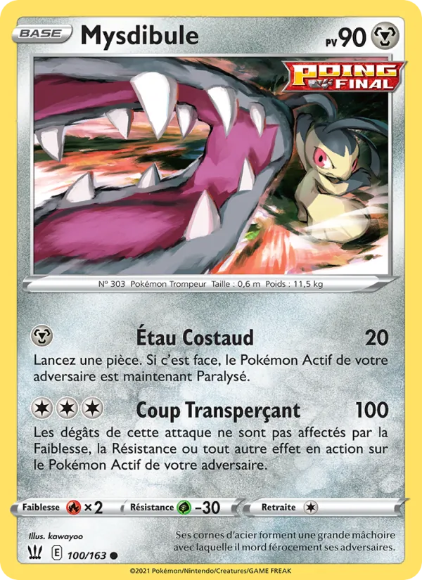 Carte Pokémon Mysdibule de l'extension Styles de combat