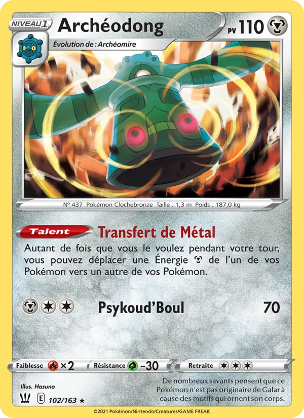 Carte Pokémon Archéodong de l'extension Styles de combat
