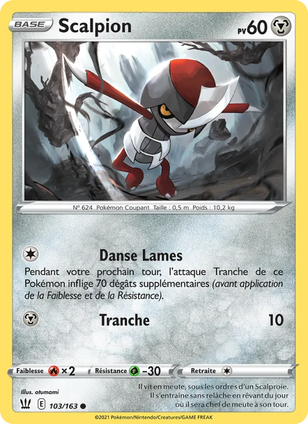 Carte Pokémon Scalpion de l'extension Styles de combat