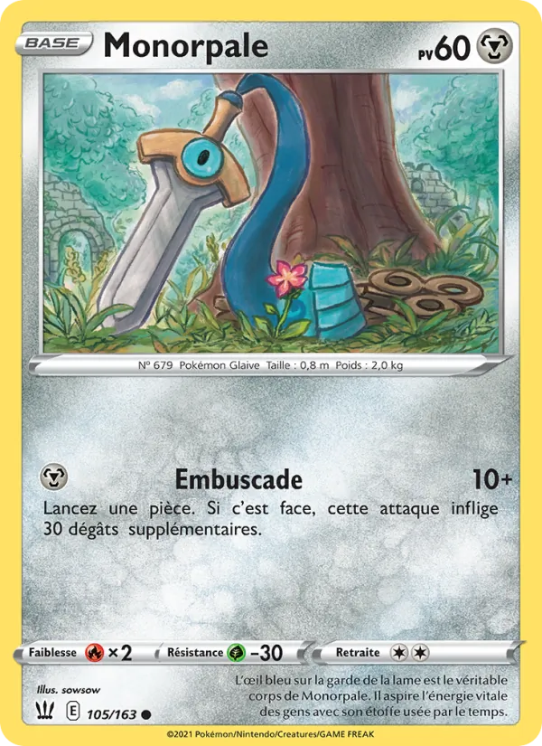 Carte Pokémon Monorpale de l'extension Styles de combat