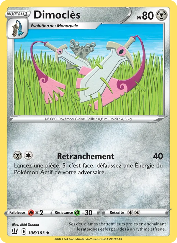 Carte Pokémon Dimoclès de l'extension Styles de combat