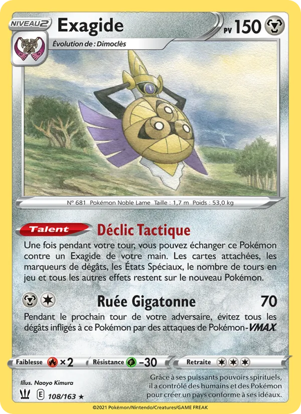Carte Pokémon Exagide de l'extension Styles de combat