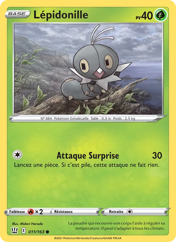 Carte Pokémon Lépidonille de l'extension Styles de combat