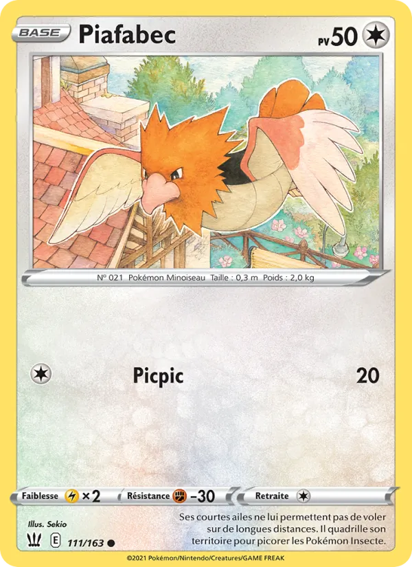 Carte Pokémon Piafabec de l'extension Styles de combat