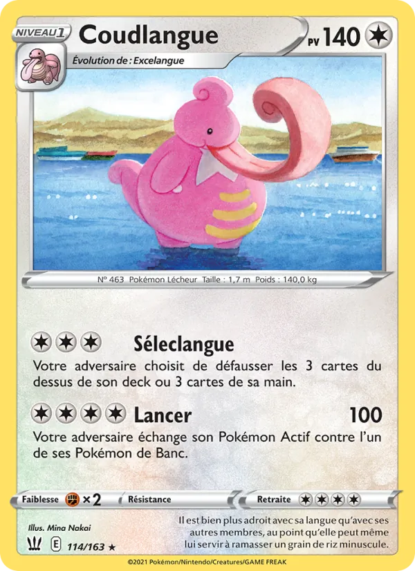 Carte Pokémon Coudlangue de l'extension Styles de combat