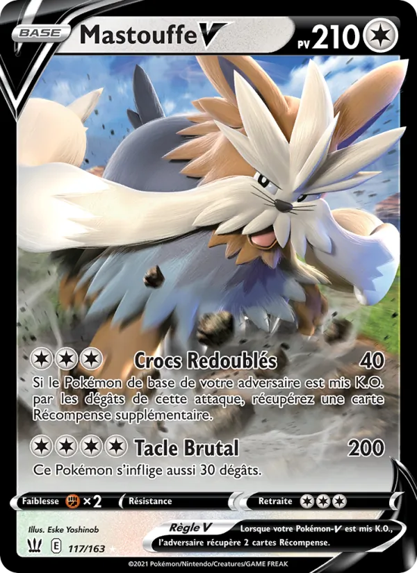 Carte Pokémon Mastouffe V de l'extension Styles de combat