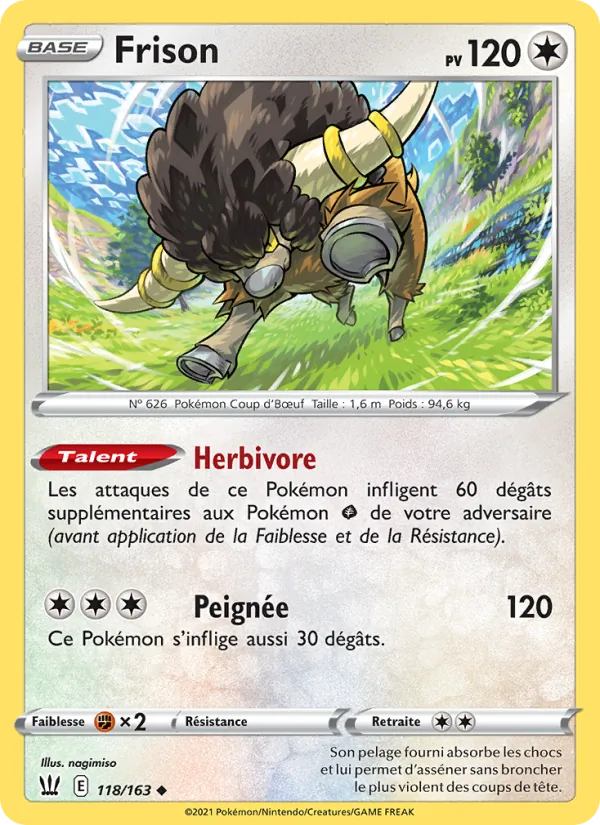 Carte Pokémon Frison de l'extension Styles de combat